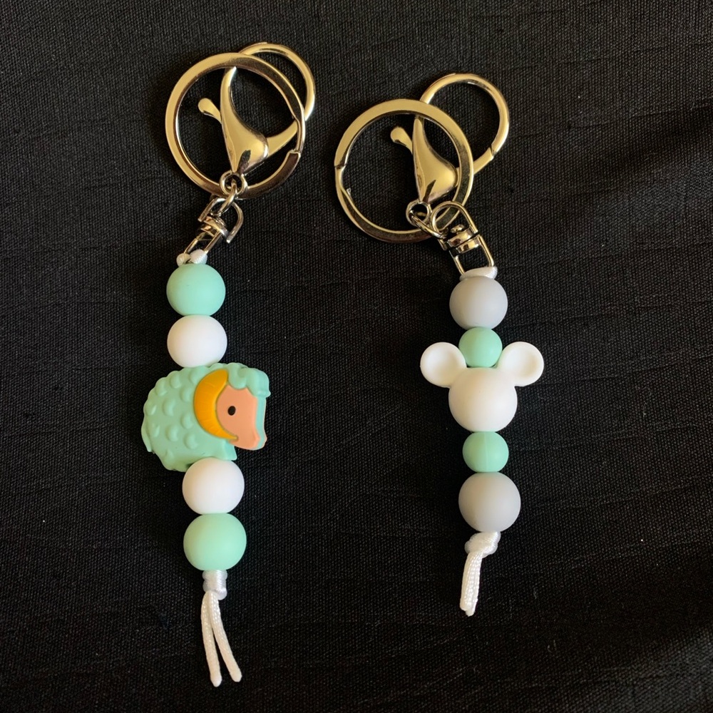 Teal zipper pull set